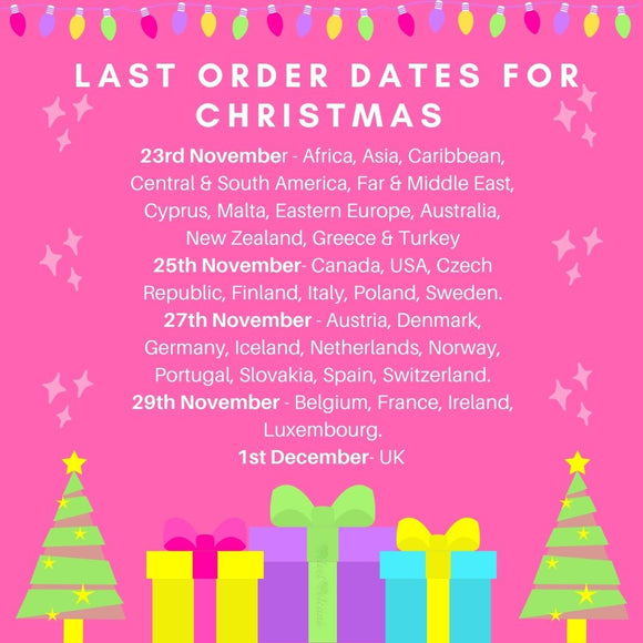 Last Order Dates for Christmas