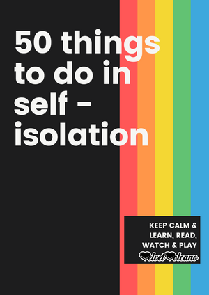 50 things to do in isolation