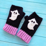 Ghost Fingerless Gloves (Custom Colour)