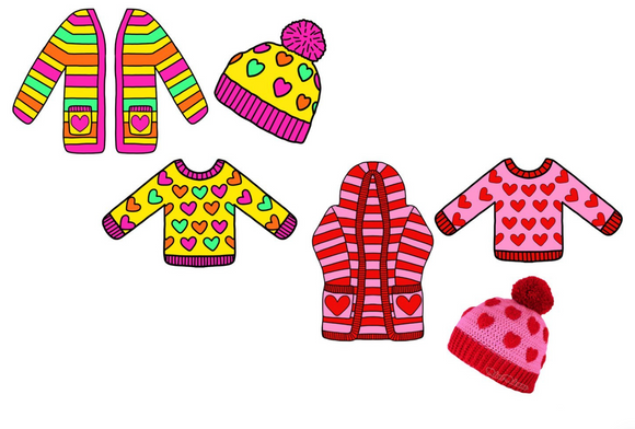 Leanne's Heart Jumpers, Cardigans and Hats