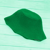 Emerald Green Crochet Bucket Hat by VelvetVolcano