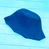 Royal Blue Crochet Bucket Hat by VelvetVolcano