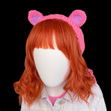 Bubblegum Pink and Lilac Crocheted Cat Ear Headband - Kawaii Pastel Kitty Ears Hair Band by VelvetVolcano