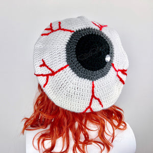 Eye See You Beret - Crocheted Eyeball Hat by VelvetVolcano