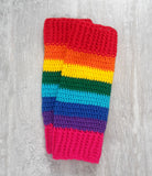 Crochet Rainbow Leg Warmers by VelvetVolcano