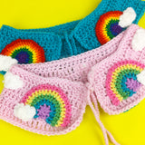 VelvetVolcano Bright and Pastel Rainbow Cloud Collars