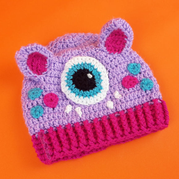 Crochet Cyclops Beanie for Babies and Children - Cute Monster Hat
