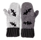 CorpseKitty Mittens - Grey, Black and Pink Frankenstein & Zombie Inspired Crochet Mittens by VelvetVolcano