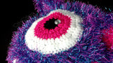 Cyclops Kitty Beanie - Fluffy Tinsel Monster Cat Hat by VelvetVolcano