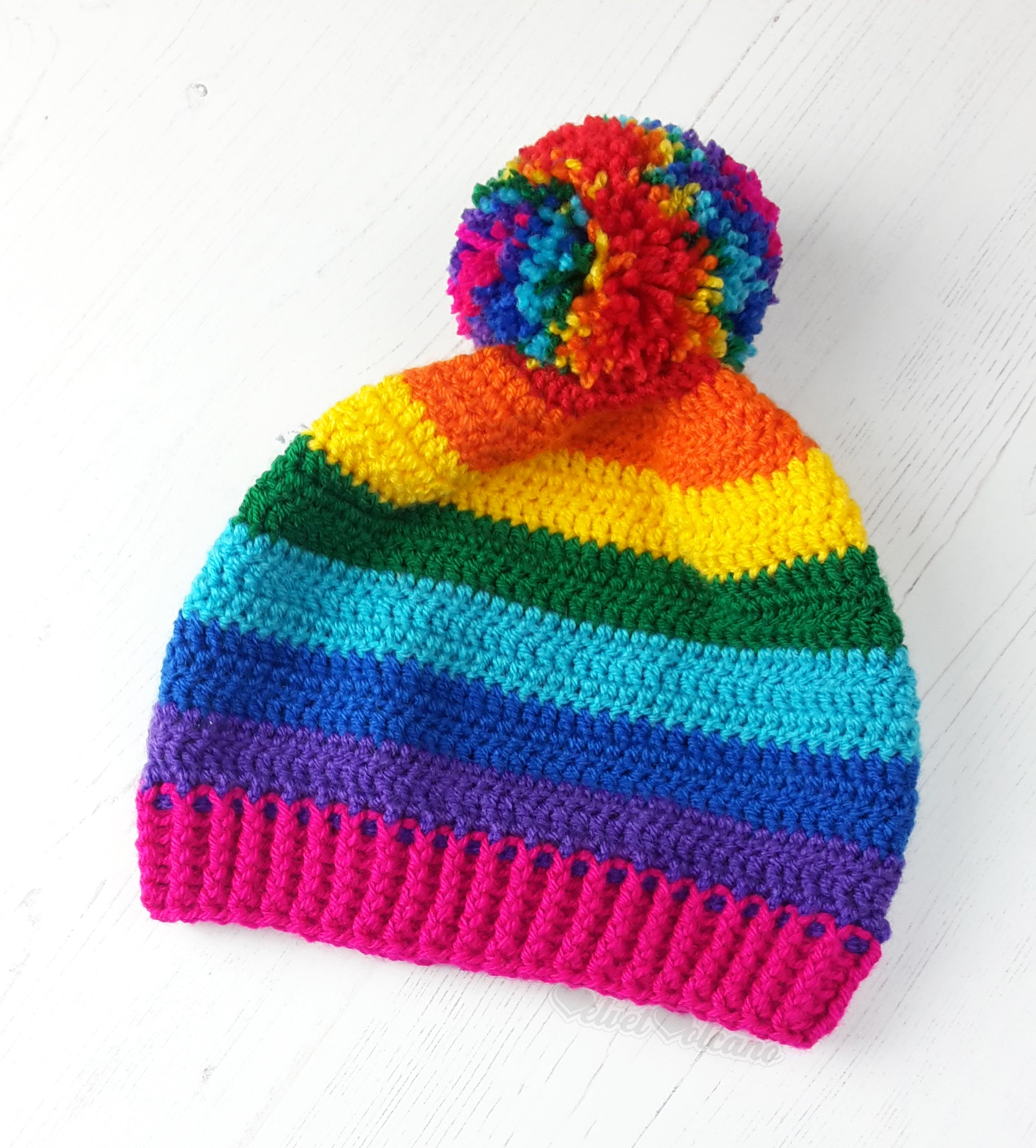 Vibrant Multicolor Pom-Pom Hat I main image 4