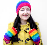 Rainbow Striped Beanie by VelvetVolcano